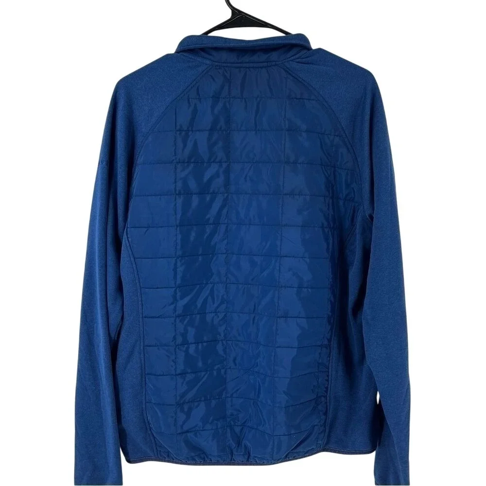 Orvis Medium Blue on Blue Quilted Long‎ Sleeve Full Zip lightweight jacket